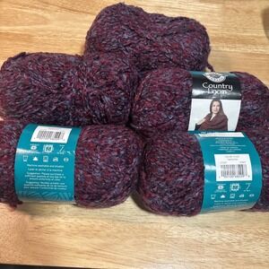 Loops & Threads COUNTRY LOOM Yarn TAPESTRY, 5 oz. Skeins LOT OF 5